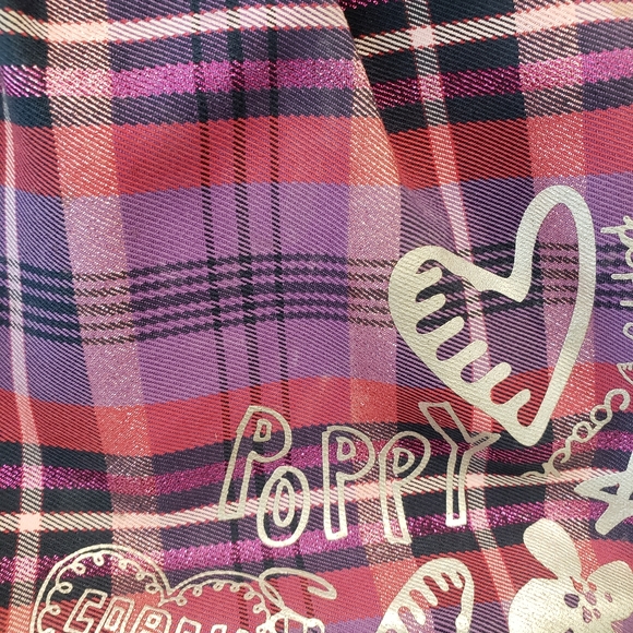 Coach Poppy Purple Plaid Tartan Glam Tote - Picture 4 of 16